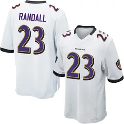 Nike Adam Randall Baltimore Ravens Men's Game White Jersey
