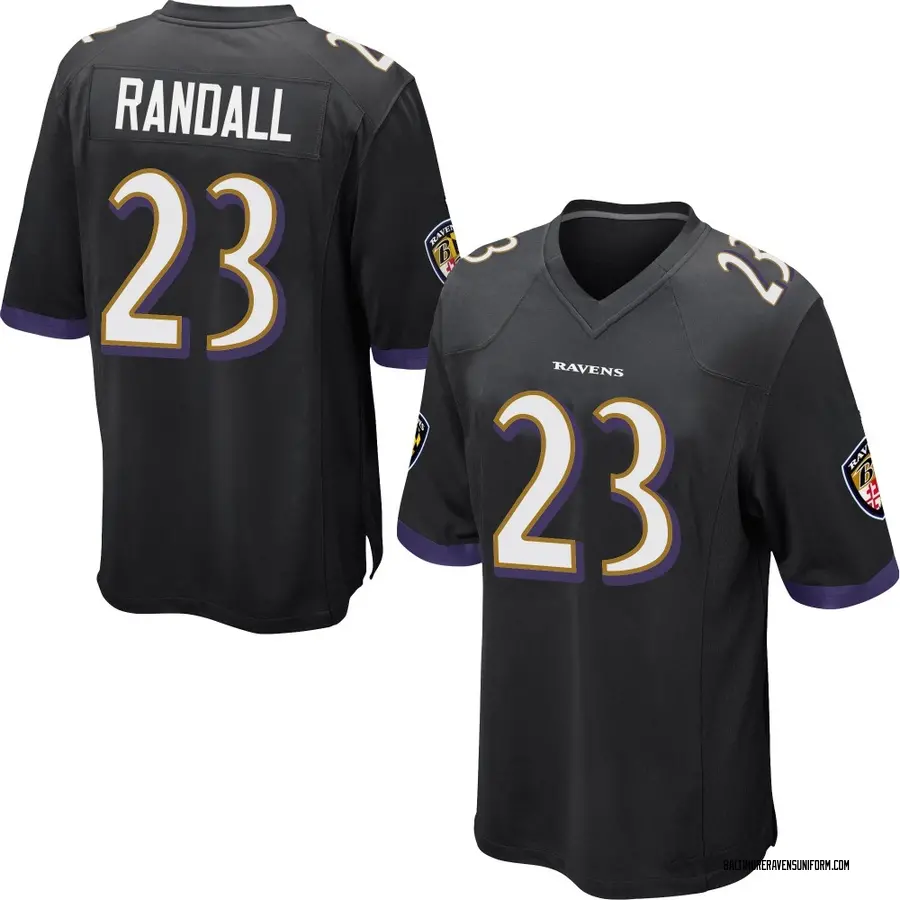 Nike Adam Randall Baltimore Ravens Youth Game Black Jersey