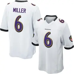 Nike Anthony Miller Baltimore Ravens Men's Game White Jersey