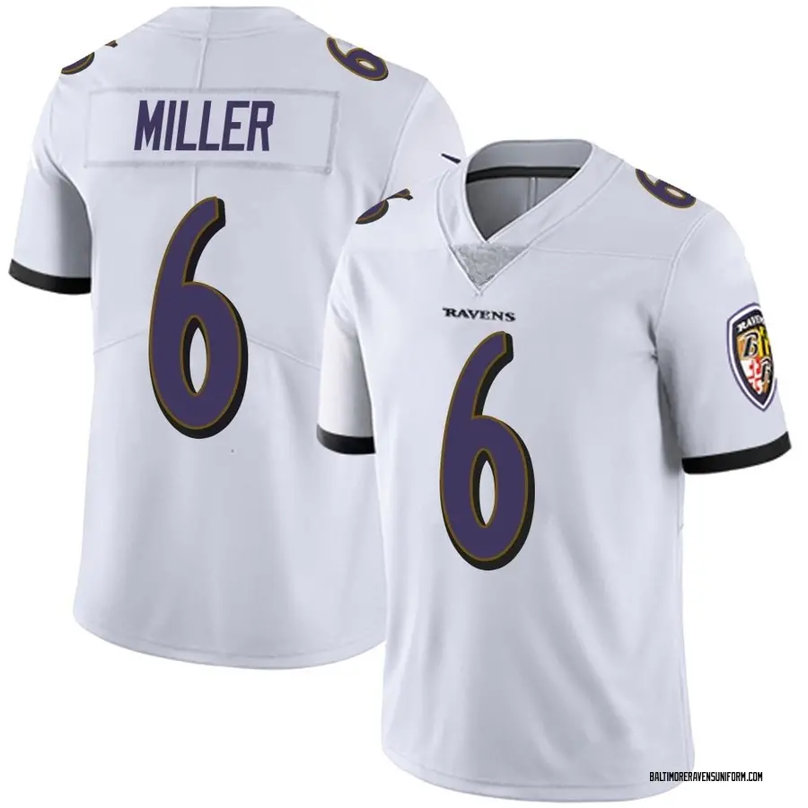Nike Anthony Miller Baltimore Ravens Men's Limited White Vapor Untouchable Jersey