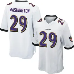 Nike Ar'Darius Washington Baltimore Ravens Men's Game White Jersey