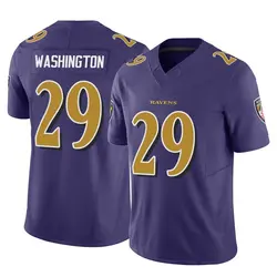 Nike Ar'Darius Washington Baltimore Ravens Men's Limited Purple Vapor F.U.S.E. Jersey