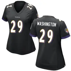 Nike Ar'Darius Washington Baltimore Ravens Women's Game Black Jersey
