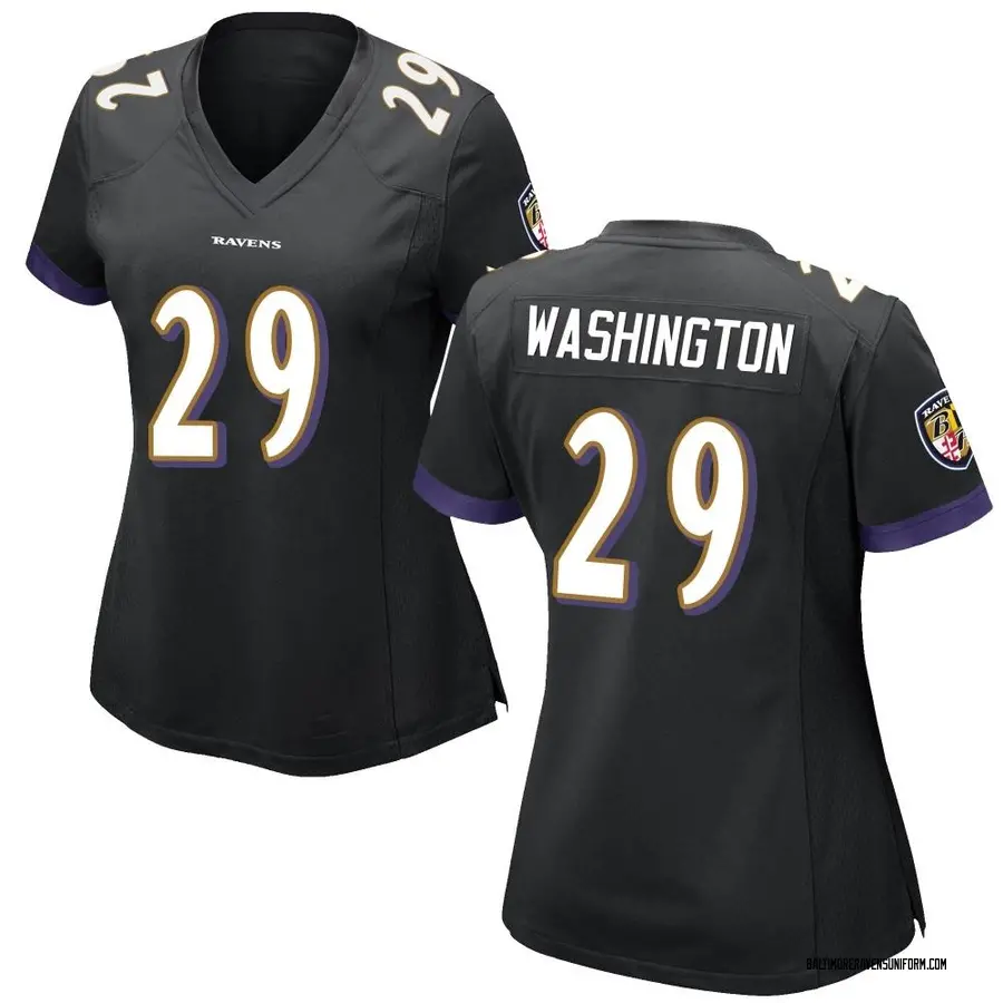 Nike Ar'Darius Washington Baltimore Ravens Women's Game Black Jersey