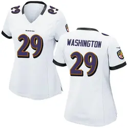 Nike Ar'Darius Washington Baltimore Ravens Women's Game White Jersey