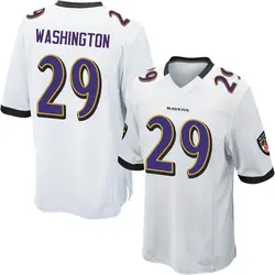Nike Ar'Darius Washington Baltimore Ravens Youth Game White Jersey