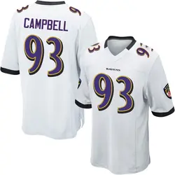 Nike Calais Campbell Baltimore Ravens Men's Game White Jersey