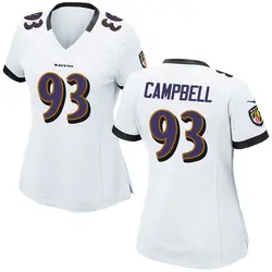 Nike Calais Campbell Baltimore Ravens Women's Game White Jersey