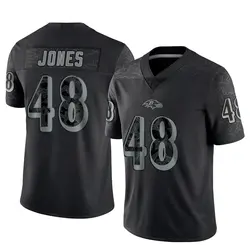 Nike Carl Jones Baltimore Ravens Men's Limited Black Reflective Jersey