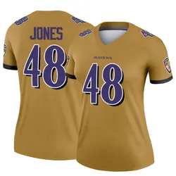 Nike Carl Jones Baltimore Ravens Women's Legend Gold Inverted Jersey