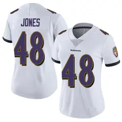 Nike Carl Jones Baltimore Ravens Women's Limited White Vapor Untouchable Jersey