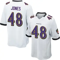 Nike Carl Jones Baltimore Ravens Youth Game White Jersey