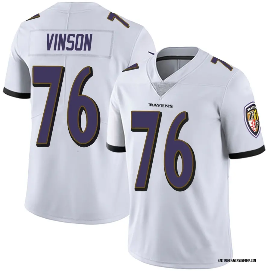 Nike Carson Vinson Baltimore Ravens Men's Limited White Vapor Untouchable Jersey