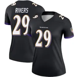 Nike Chandler Rivers Baltimore Ravens Women's Legend Black Jersey