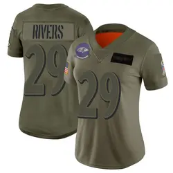 Nike Chandler Rivers Baltimore Ravens Women's Limited Camo 2019 Salute to Service Jersey