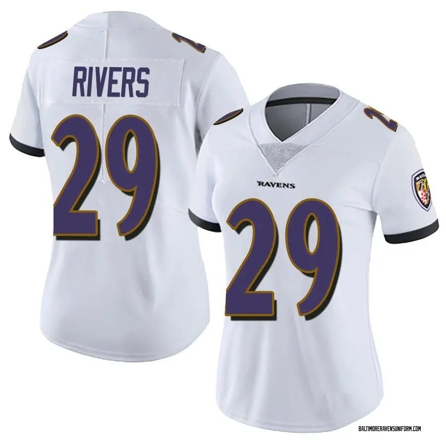 Nike Chandler Rivers Baltimore Ravens Women's Limited White Vapor Untouchable Jersey