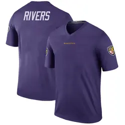 Nike Chandler Rivers Baltimore Ravens Youth Legend Purple Color Rush Jersey