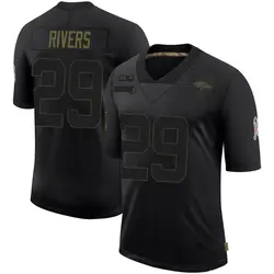 Nike Chandler Rivers Baltimore Ravens Youth Limited Black 2020 Salute To Service Jersey