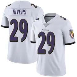 Nike Chandler Rivers Baltimore Ravens Youth Limited White Vapor Untouchable Jersey