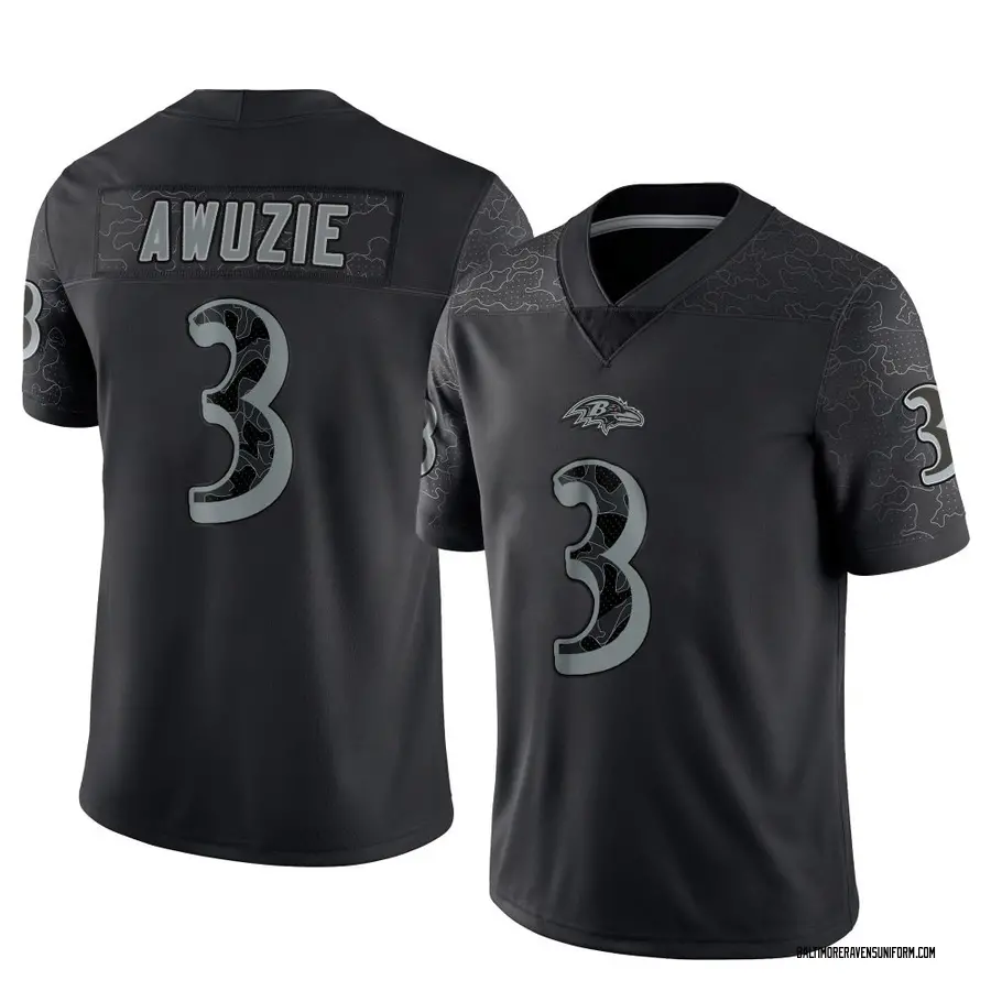 Nike Chidobe Awuzie Baltimore Ravens Men's Limited Black Reflective Jersey