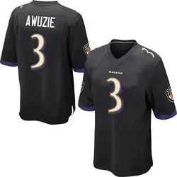 Nike Chidobe Awuzie Baltimore Ravens Youth Game Black Jersey