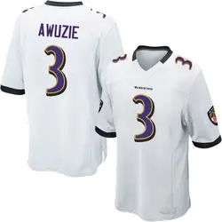 Nike Chidobe Awuzie Baltimore Ravens Youth Game White Jersey