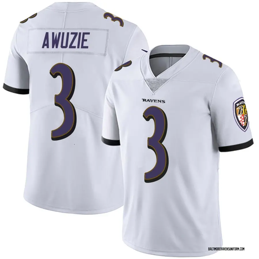 Nike Chidobe Awuzie Baltimore Ravens Youth Limited White Vapor Untouchable Jersey