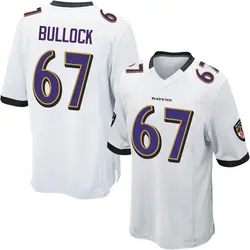 Nike Corey Bullock Baltimore Ravens Men's Game White Jersey