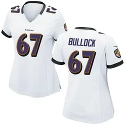 Nike Corey Bullock Baltimore Ravens Women's Game White Jersey