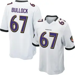 Nike Corey Bullock Baltimore Ravens Youth Game White Jersey