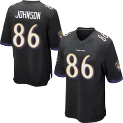 Nike Cornelius Johnson Baltimore Ravens Men's Game Black Jersey