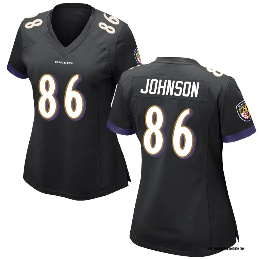Nike Cornelius Johnson Baltimore Ravens Women's Game Black Jersey