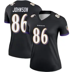 Nike Cornelius Johnson Baltimore Ravens Women's Legend Black Jersey