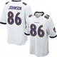 Nike Cornelius Johnson Baltimore Ravens Youth Game White Jersey