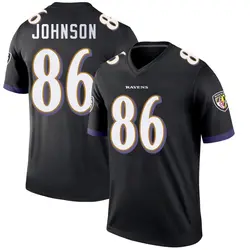 Nike Cornelius Johnson Baltimore Ravens Youth Legend Black Jersey