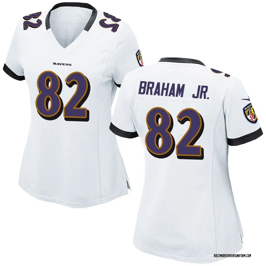 Nike Cortez Braham Jr. Baltimore Ravens Women's Game White Jersey