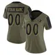 Nike Custom Baltimore Ravens Women's Limited Olive 2021 Salute To Service Jersey