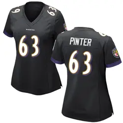 Nike Danny Pinter Baltimore Ravens Women's Game Black Jersey