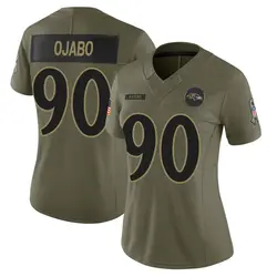 Nike David Ojabo Baltimore Ravens Women's Limited Olive 2025 Salute to Service Jersey