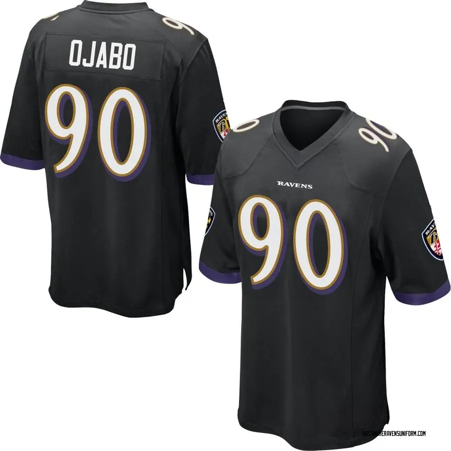 Nike David Ojabo Baltimore Ravens Youth Game Black Jersey
