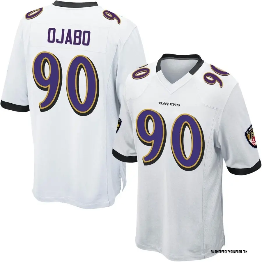 Nike David Ojabo Baltimore Ravens Youth Game White Jersey