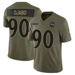 Nike David Ojabo Baltimore Ravens Youth Limited Olive 2025 Salute to Service Jersey