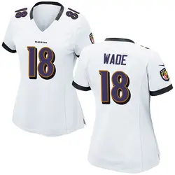 Nike Dayton Wade Baltimore Ravens Women's Game White Jersey
