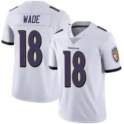 Nike Dayton Wade Baltimore Ravens Youth Limited White Vapor Untouchable Jersey