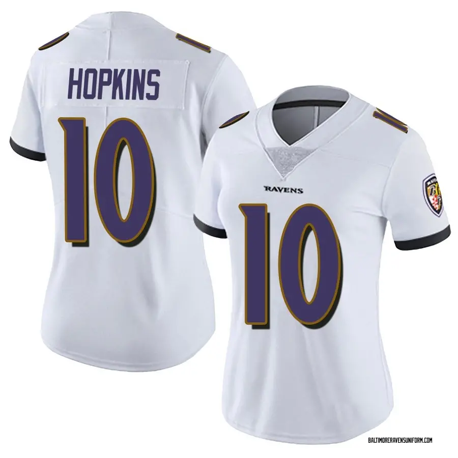 Nike DeAndre Hopkins Baltimore Ravens Women's Limited White Vapor Untouchable Jersey