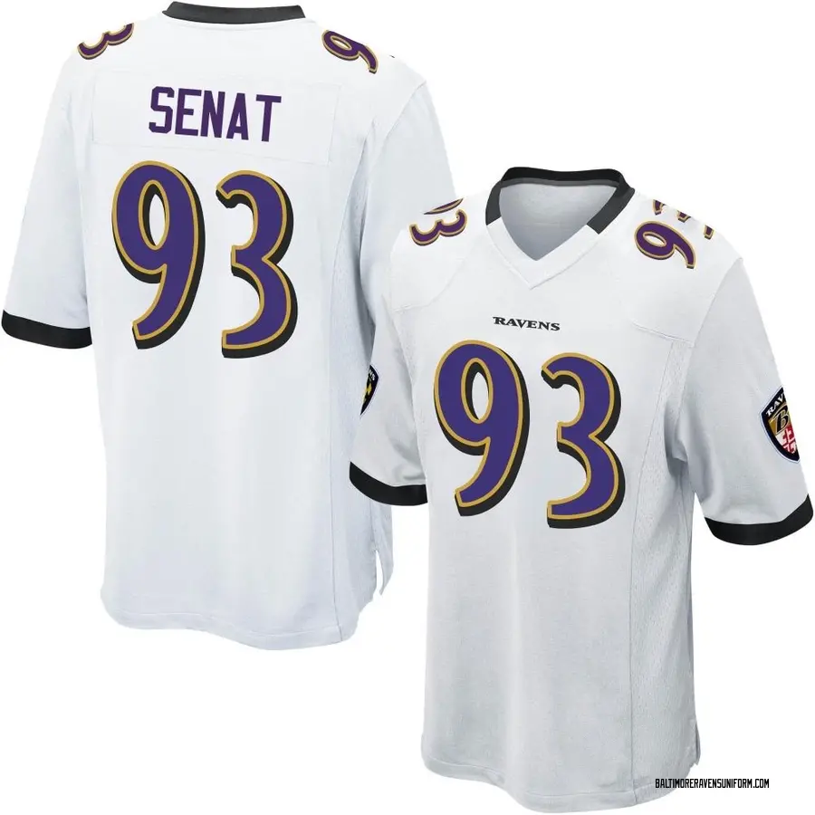 Nike Deadrin Senat Baltimore Ravens Men's Game White Jersey