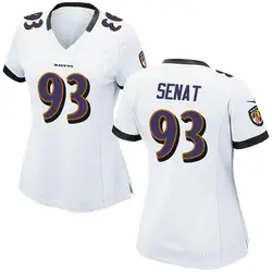 Nike Deadrin Senat Baltimore Ravens Women's Game White Jersey
