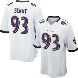 Nike Deadrin Senat Baltimore Ravens Youth Game White Jersey