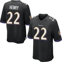 Nike Derrick Henry Baltimore Ravens Men's Game Black Jersey