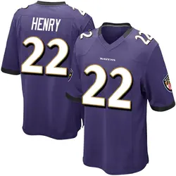 Nike Derrick Henry Baltimore Ravens Men's Game Purple Team Color Jersey